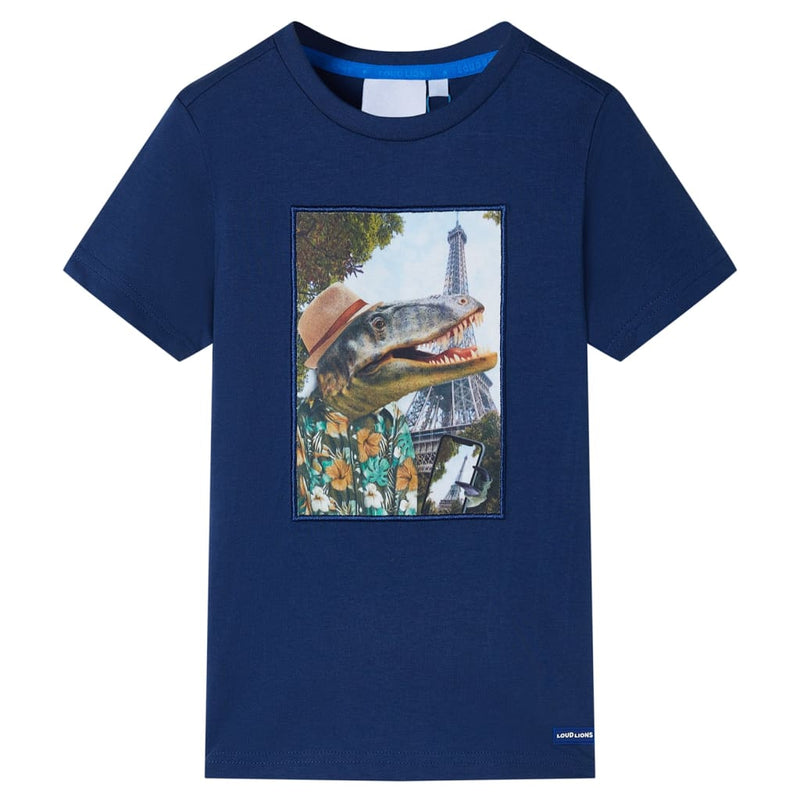 Load image into Gallery viewer, VidaXL Kindershirt 140 donkerblauw
