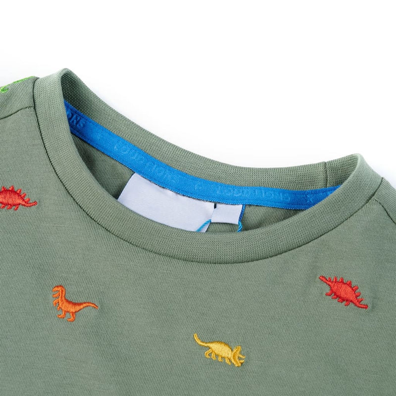 Load image into Gallery viewer, VidaXL Kindershirt met korte mouwen 92 kakikleurig
