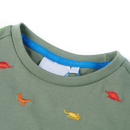 VidaXL Kindershirt met korte mouwen 92 kakikleurig
