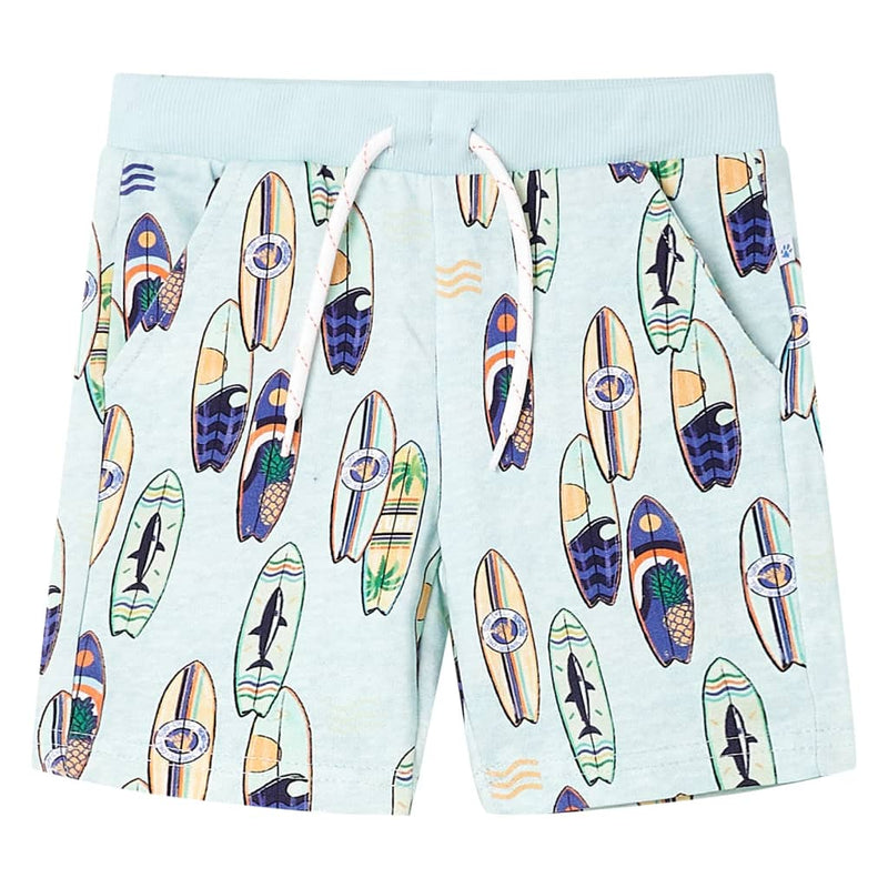 Load image into Gallery viewer, VidaXL Kindershorts met trekkoord 116 gemêleerd zachtblauw
