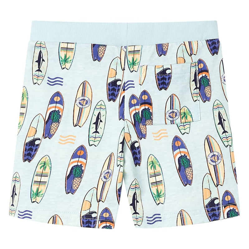 Load image into Gallery viewer, VidaXL Kindershorts met trekkoord 128 gemêleerd zachtblauw
