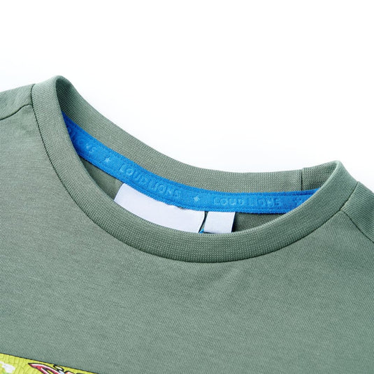 VidaXL Kindershirt met korte mouwen 140 kakikleurig