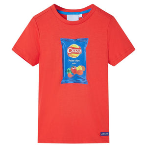 VidaXL Kindershirt met korte mouwen 128 rood