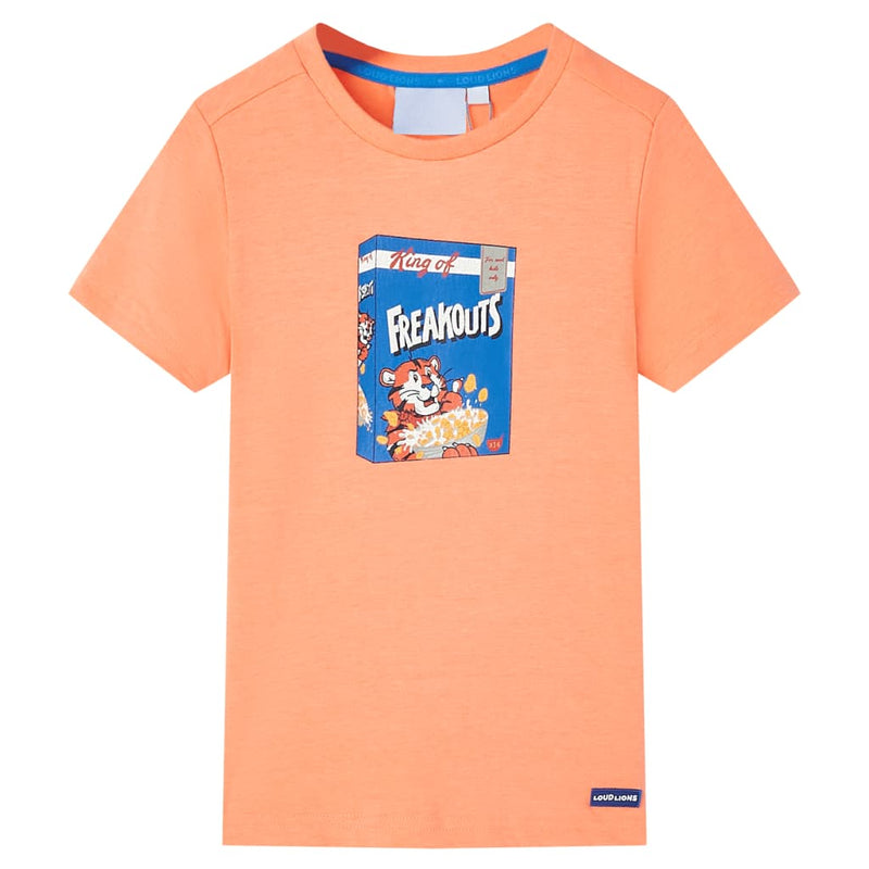 Load image into Gallery viewer, VidaXL Kindershirt met korte mouwen 116 neonoranje
