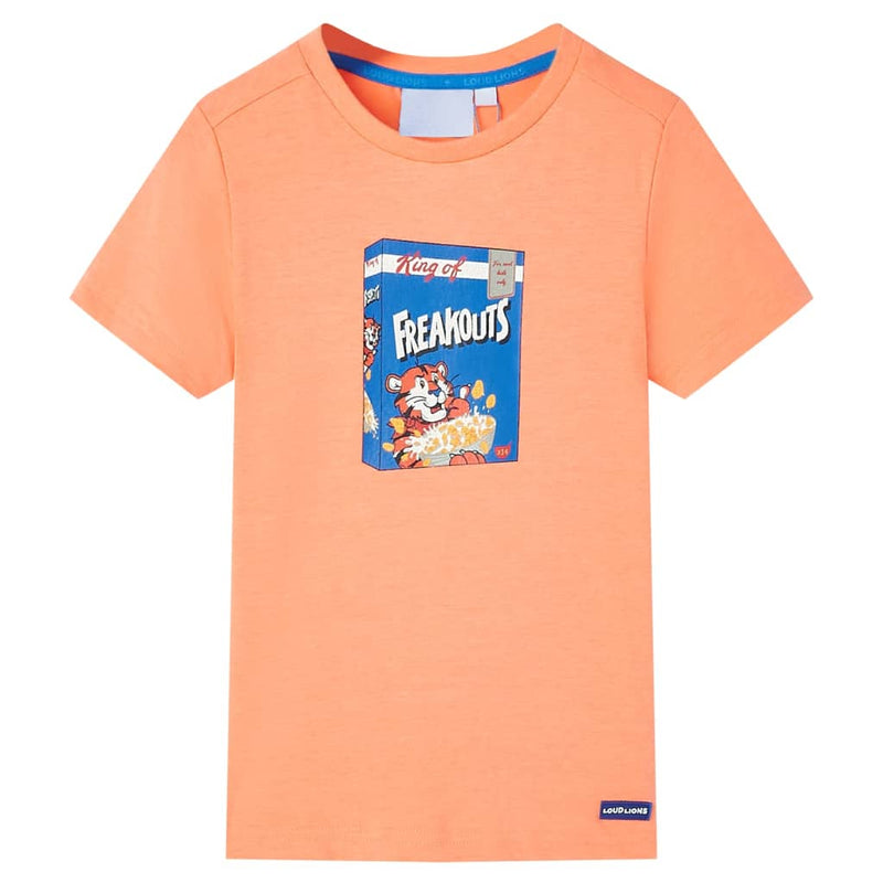 Load image into Gallery viewer, VidaXL Kindershirt met korte mouwen 140 neonoranje
