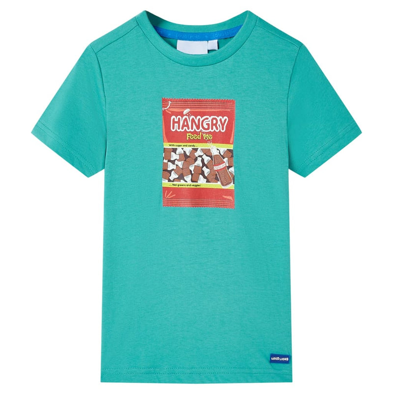 Load image into Gallery viewer, VidaXL Kindershirt met korte mouwen 92 donkermintkleurig
