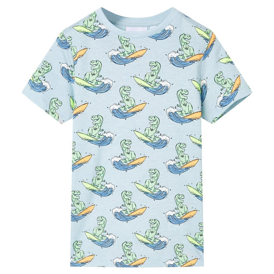 VidaXL Kinderpyjama met korte mouwen 92 lichtblauw