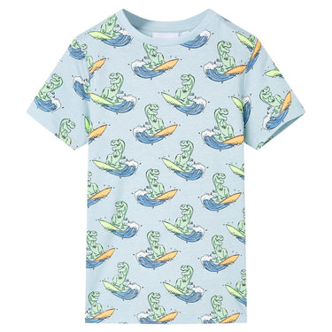 Vidaxl kinderpyjama met korte mouwen 116 lichtblauw
