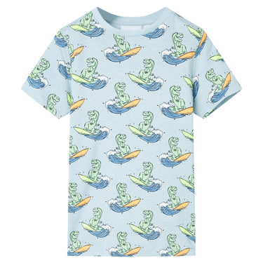 Vidaxl kinderpyjama met korte mouwen 128 lichtblauw