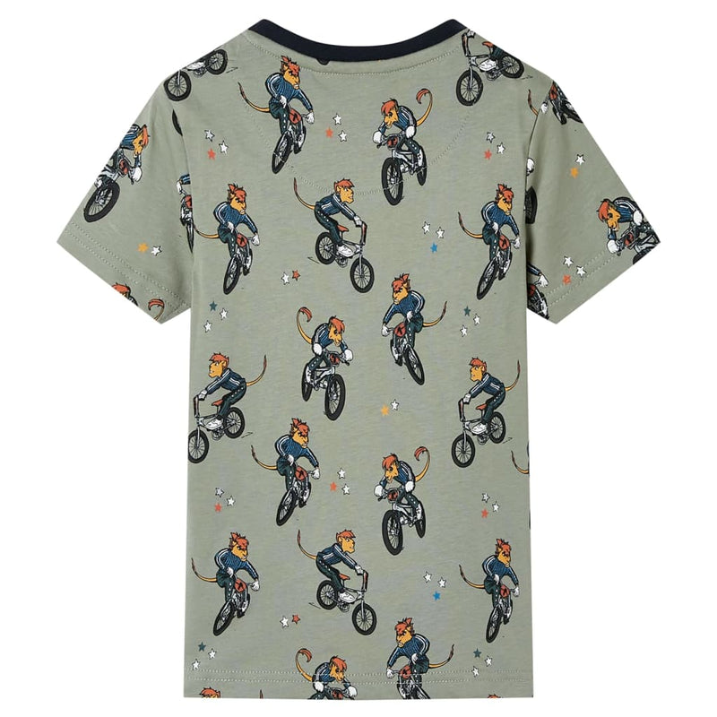 Load image into Gallery viewer, Vidaxl kinderpyjama met korte mouwen 116 lichtkaki
