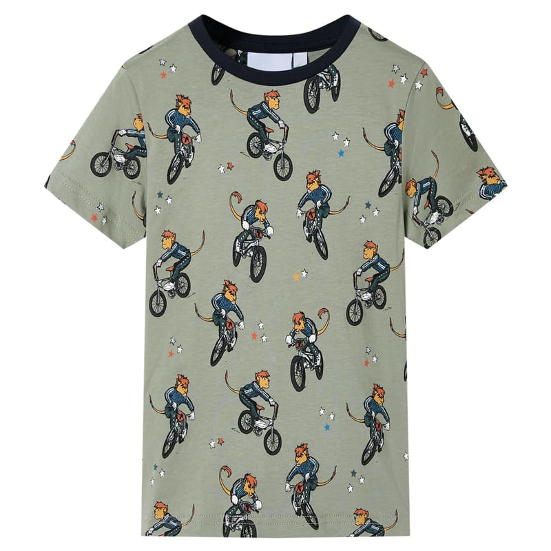 Load image into Gallery viewer, Vidaxl kinderpyjama met korte mouwen 140 lichtkaki
