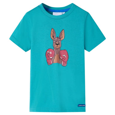 Vidaxl kindershirt met korte mouwen 128 donkermintkleurig