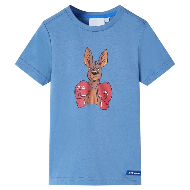 Load image into Gallery viewer, VidaXL Kindershirt met korte mouwen 116 middenblauw
