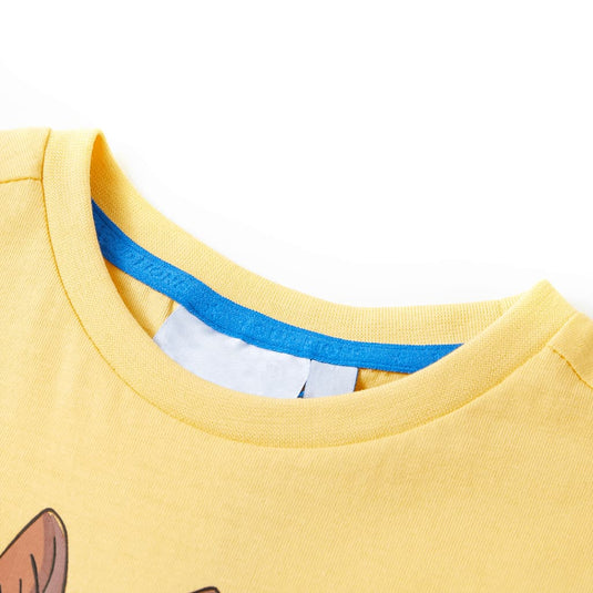 VidaXL Kindershirt met korte mouwen 140 geel