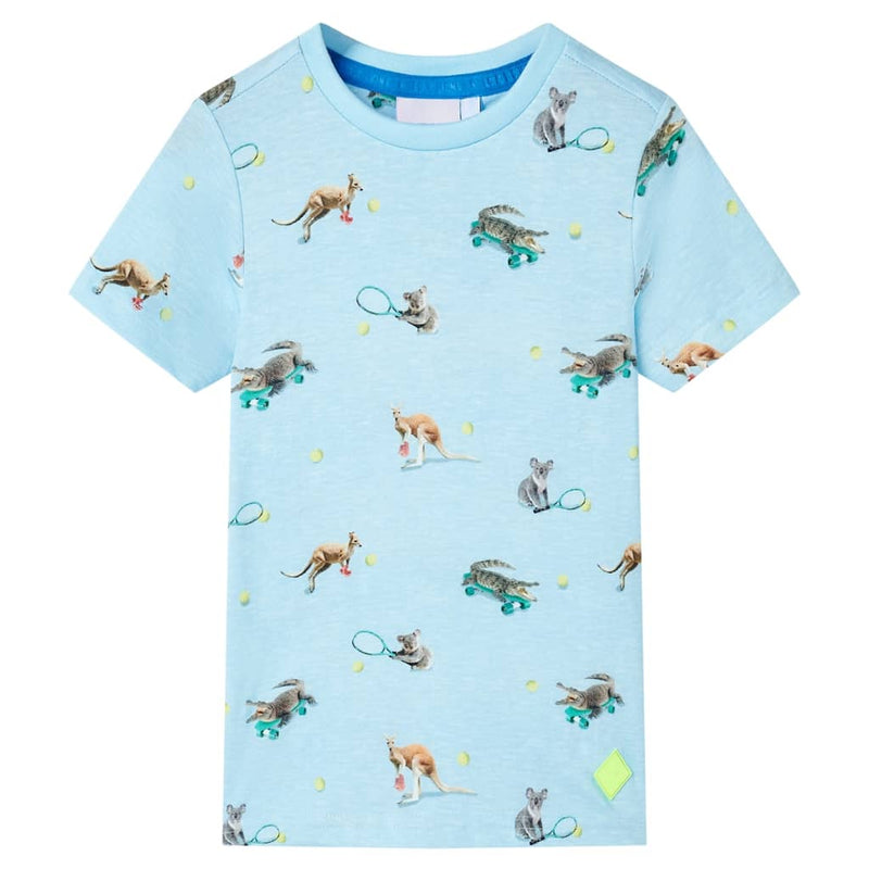 Load image into Gallery viewer, VidaXL Kindershirt 92 gemêleerd lichtblauw
