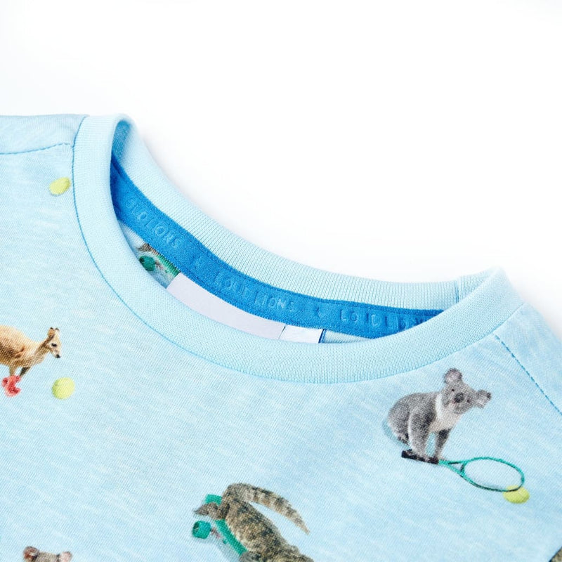 Load image into Gallery viewer, VidaXL Kindershirt 92 gemêleerd lichtblauw
