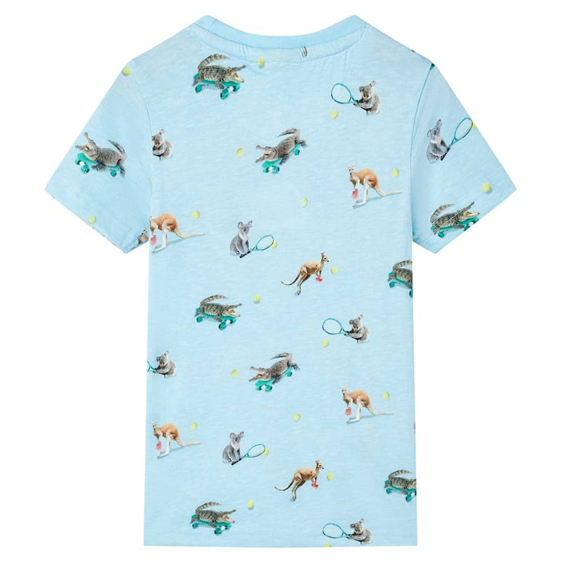 Load image into Gallery viewer, VidaXL Kindershirt 104 gemêleerd lichtblauw
