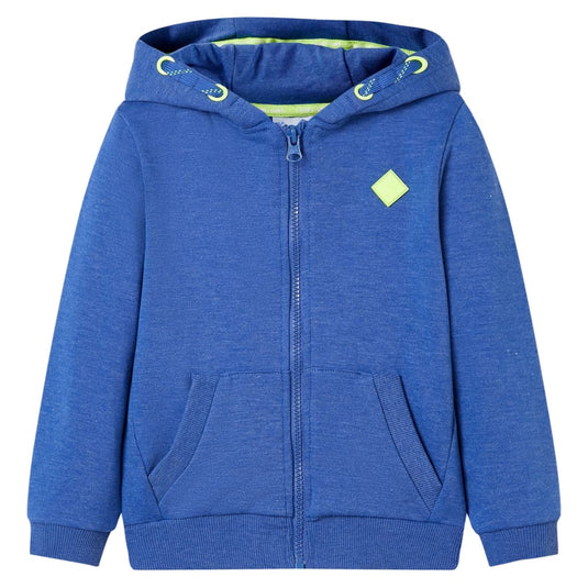VidaXL Kindervest met capuchon en rits 140 gemêleerd blauw