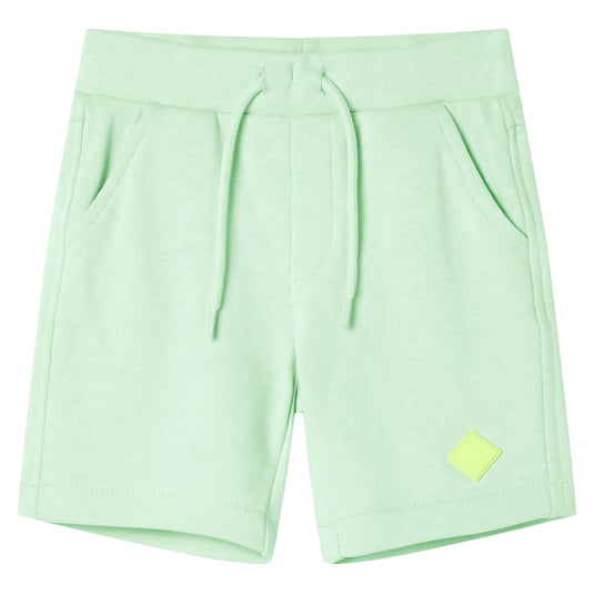 VidaXL Kindershorts met trekkoord 140 felgroen