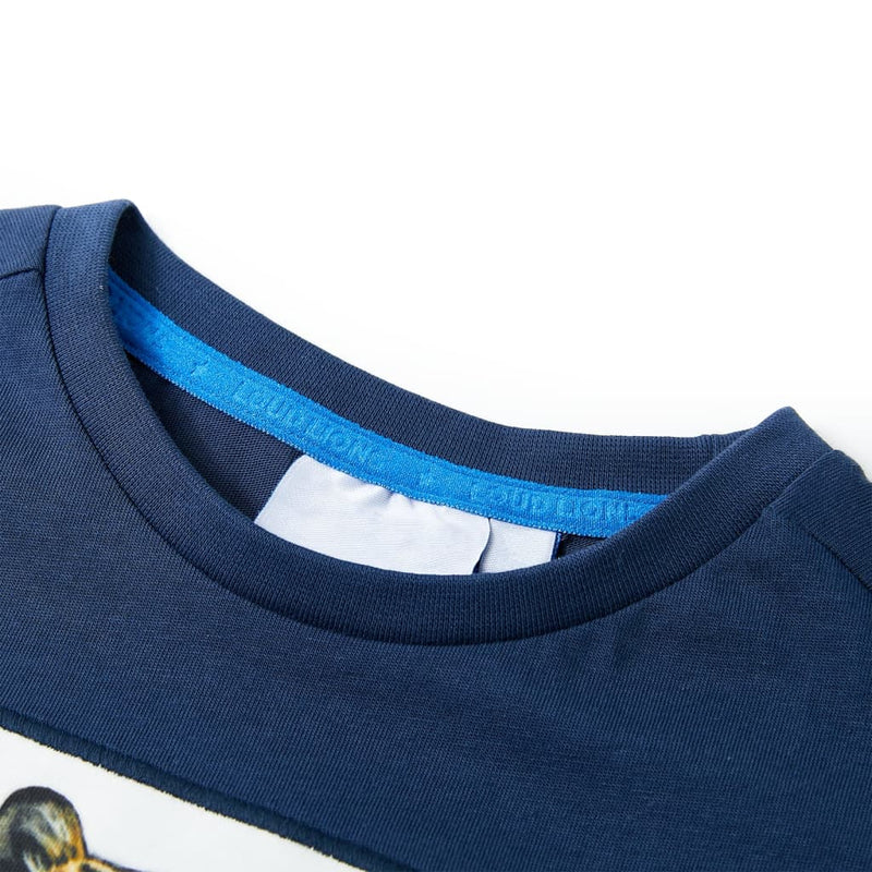 Load image into Gallery viewer, VidaXL Kindershirt met korte mouwen 140 donkerblauw
