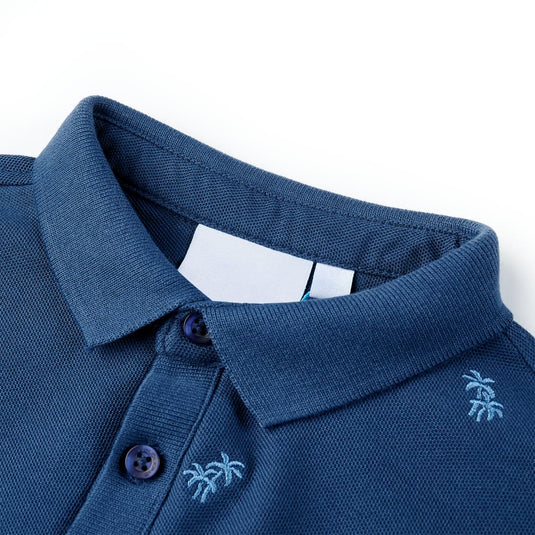 Vidaxl kinderpoloshirt 128 donkerblauw