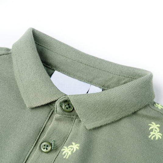 Vidaxl kinderpoloshirt 92 kakikleurig