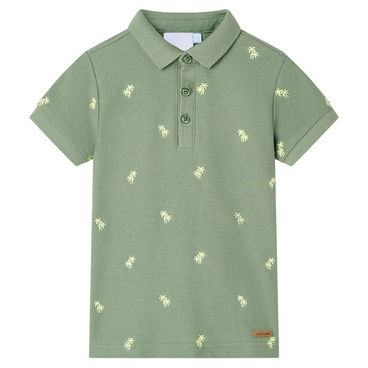 Vidaxl kinderpoloshirt 116 kakikleurig