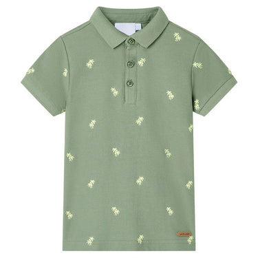 Vidaxl kinderpoloshirt 128 kakikleurig