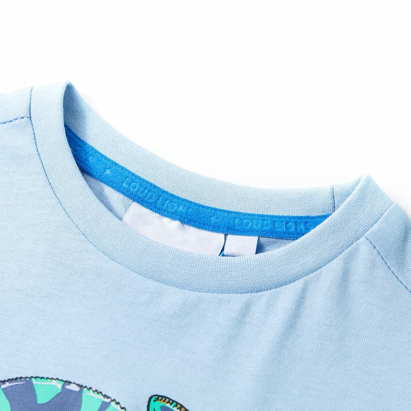 Load image into Gallery viewer, VidaXL Kindershirt met korte mouwen 104 lichtblauw
