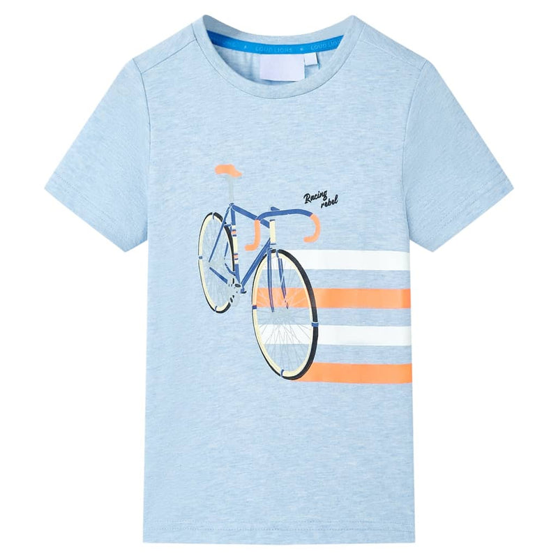 Load image into Gallery viewer, VidaXL Kindershirt 92 gemêleerd zachtblauw
