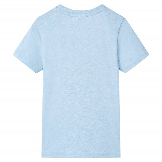 VidaXL Kindershirt 104 gemêleerd zachtblauw