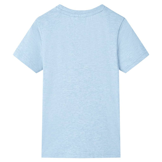 VidaXL Kindershirt 116 gemêleerd zachtblauw