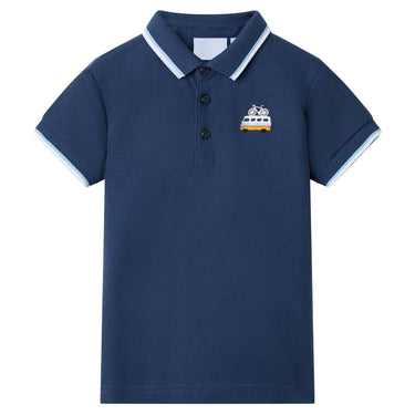 Vidaxl kinderpoloshirt 104 donkerblauw