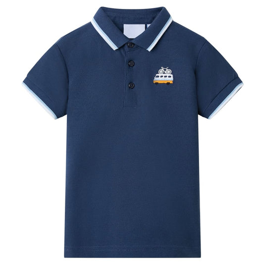 Vidaxl kinderpoloshirt 104 donkerblauw