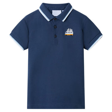 Vidaxl kinderpoloshirt 116 donkerblauw