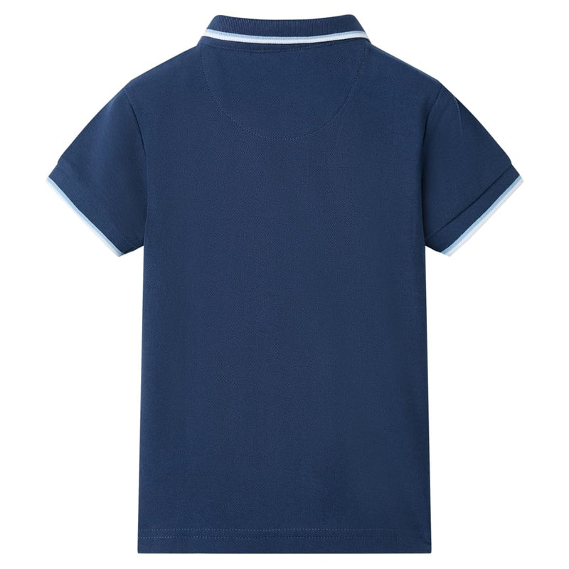 Load image into Gallery viewer, VidaXL Kinderpoloshirt 128 donkerblauw
