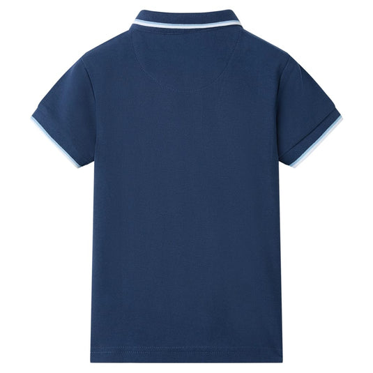 VidaXL Kinderpoloshirt 140 donkerblauw