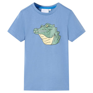 VidaXL Kindershirt 140 middenblauw