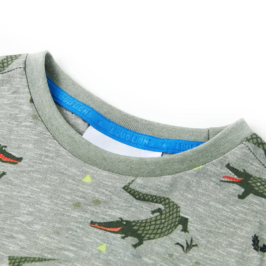 Vidaxl kindershirt 104 gemêleerd lichtkaki
