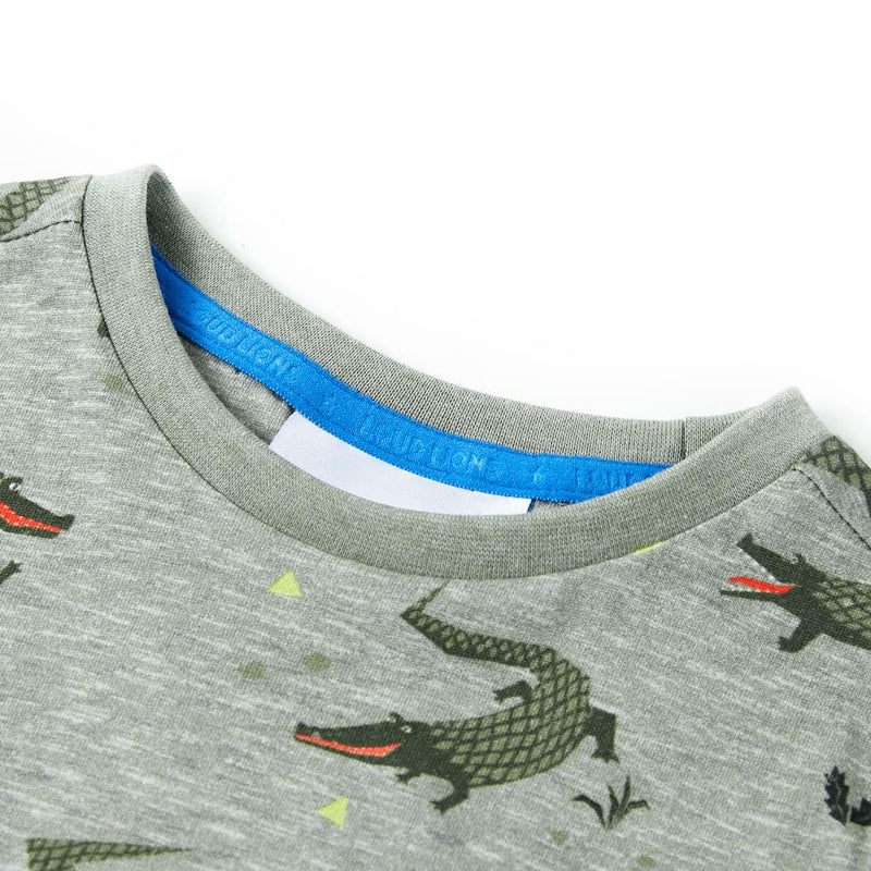 Load image into Gallery viewer, Vidaxl kindershirt 116 gemêleerd lichtkaki
