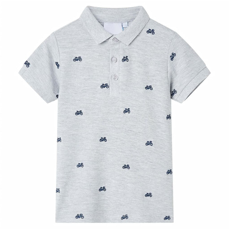 Load image into Gallery viewer, Vidaxl kinderpoloshirt  92 gemêleerd grijs
