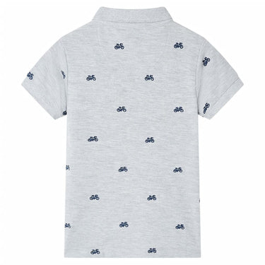 Vidaxl kinderpoloshirt  92 gemêleerd grijs
