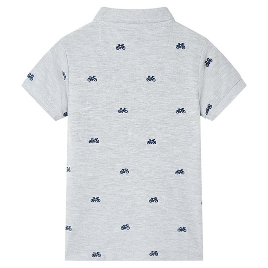 Vidaxl kinderpoloshirt  104 gemêleerd grijs