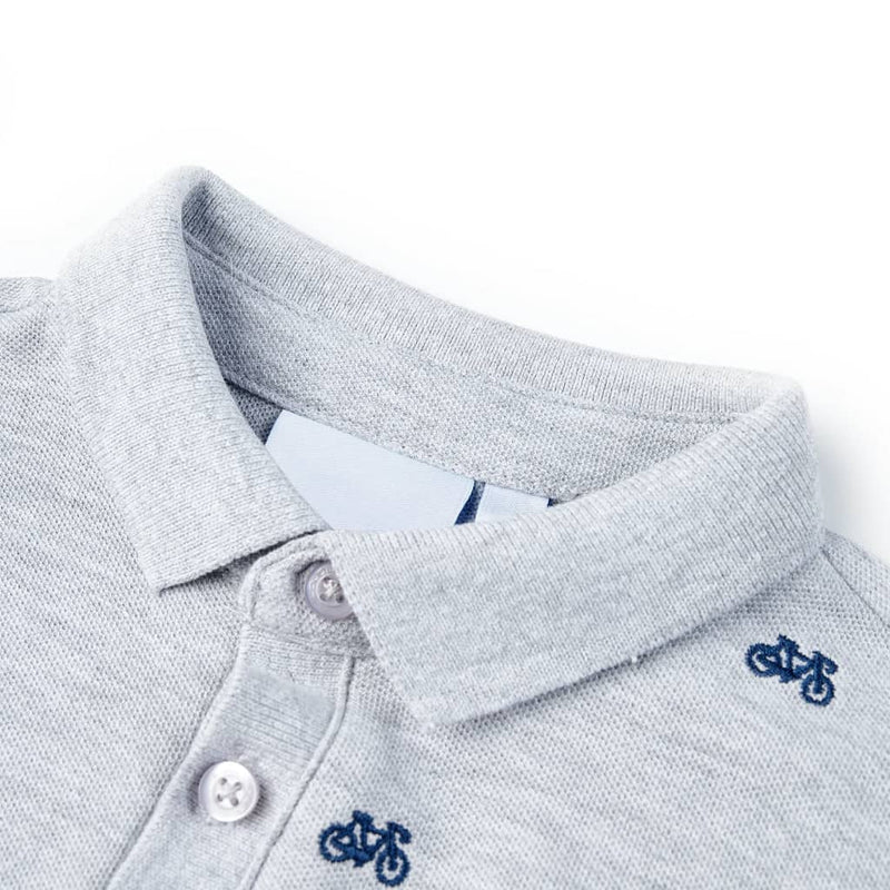 Load image into Gallery viewer, Vidaxl kinderpoloshirt  104 gemêleerd grijs
