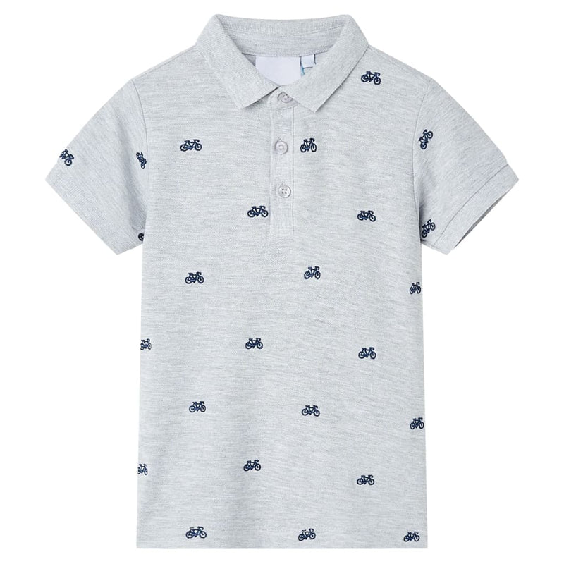 Load image into Gallery viewer, Vidaxl kinderpoloshirt  116 gemêleerd grijs
