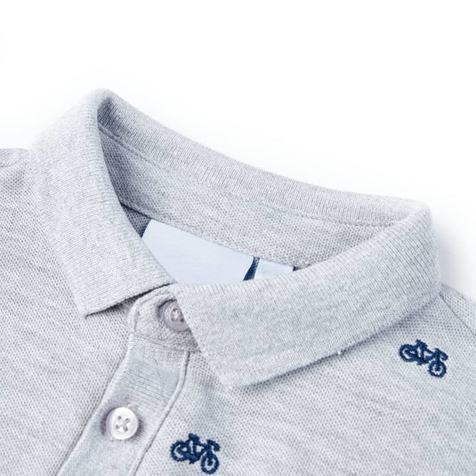 Vidaxl kinderpoloshirt  116 gemêleerd grijs