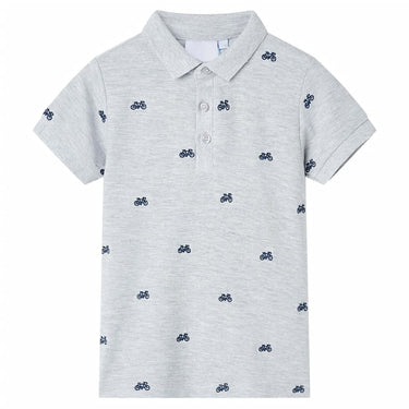 Vidaxl kinderpoloshirt  128 gemêleerd grijs