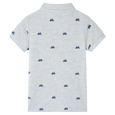 Vidaxl kinderpoloshirt  128 gemêleerd grijs