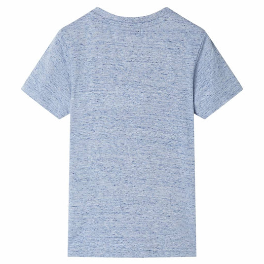 VidaXL Kindershirt met korte mouwen 128 gemêleerd blauw