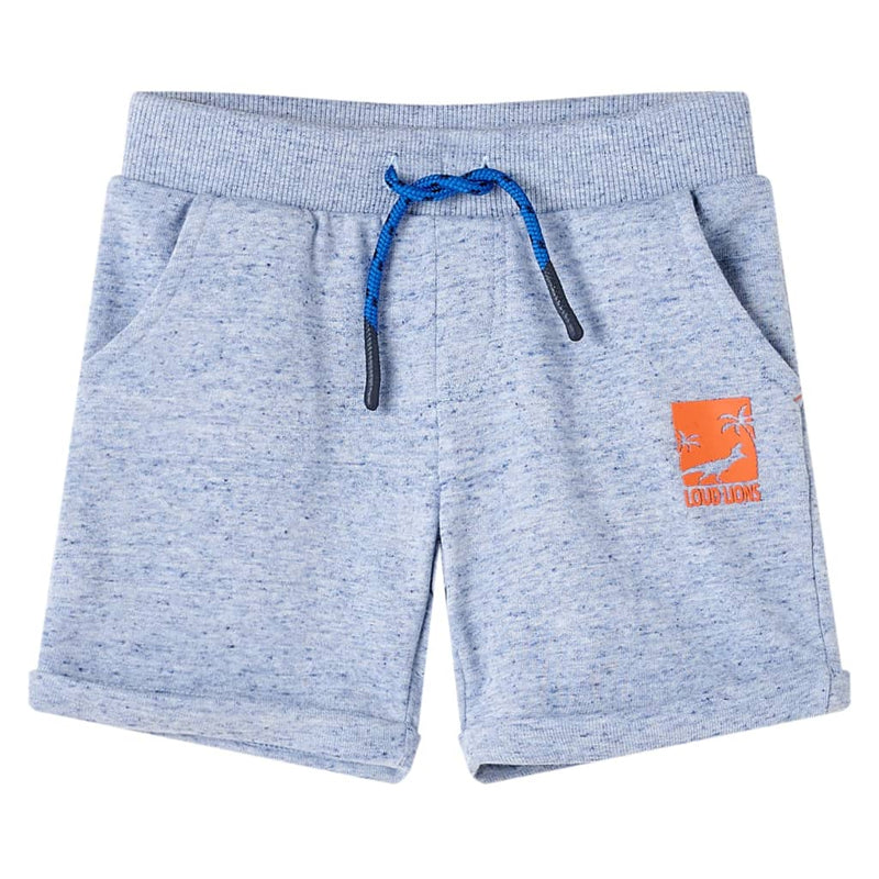 Load image into Gallery viewer, Vidaxl kindershorts met trekkoord 116 gemêleerd blauw
